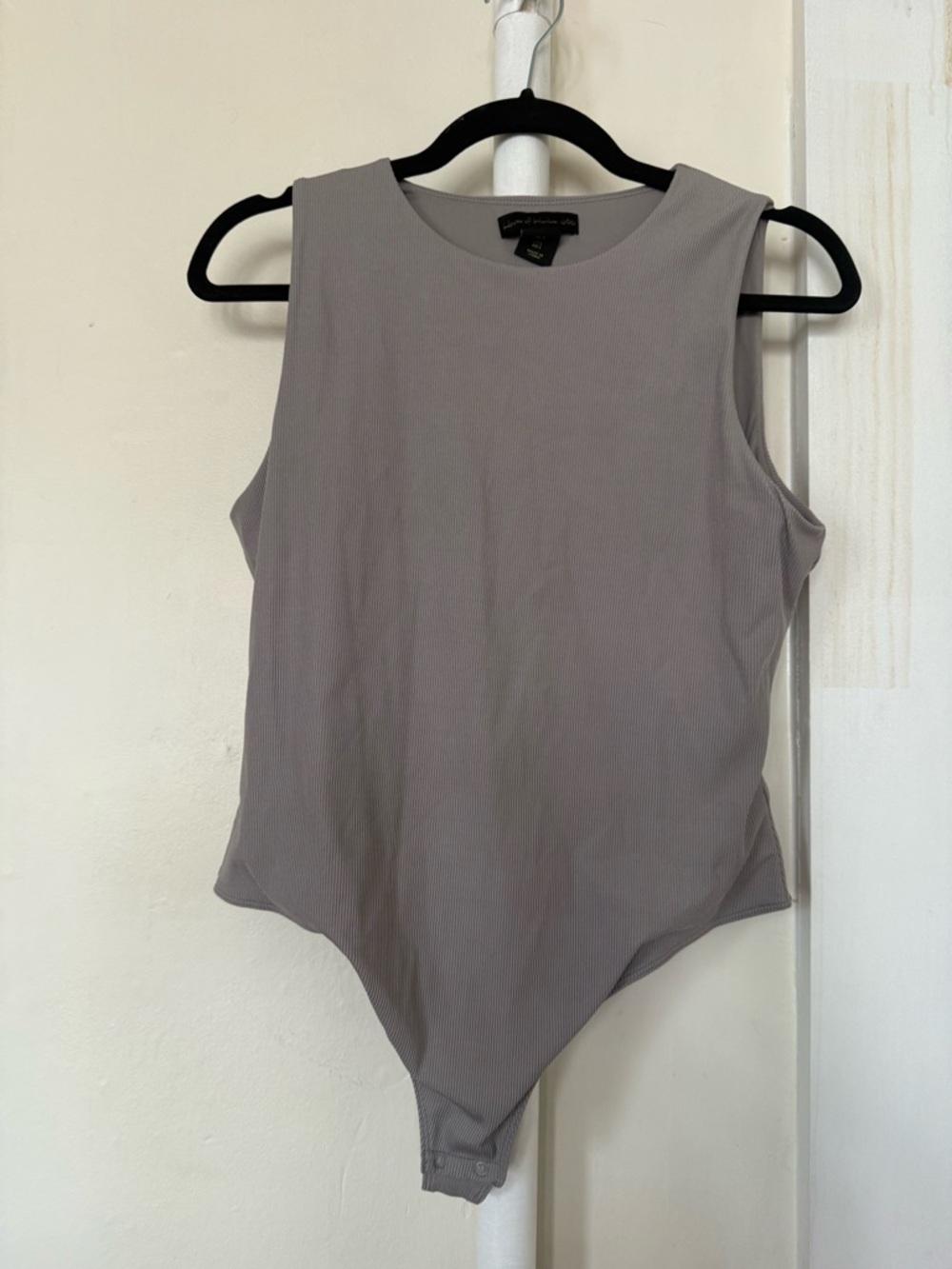 House of Harlow 1960 Sleeveless Ribbed Bodysuit Grey | concert outfit summer